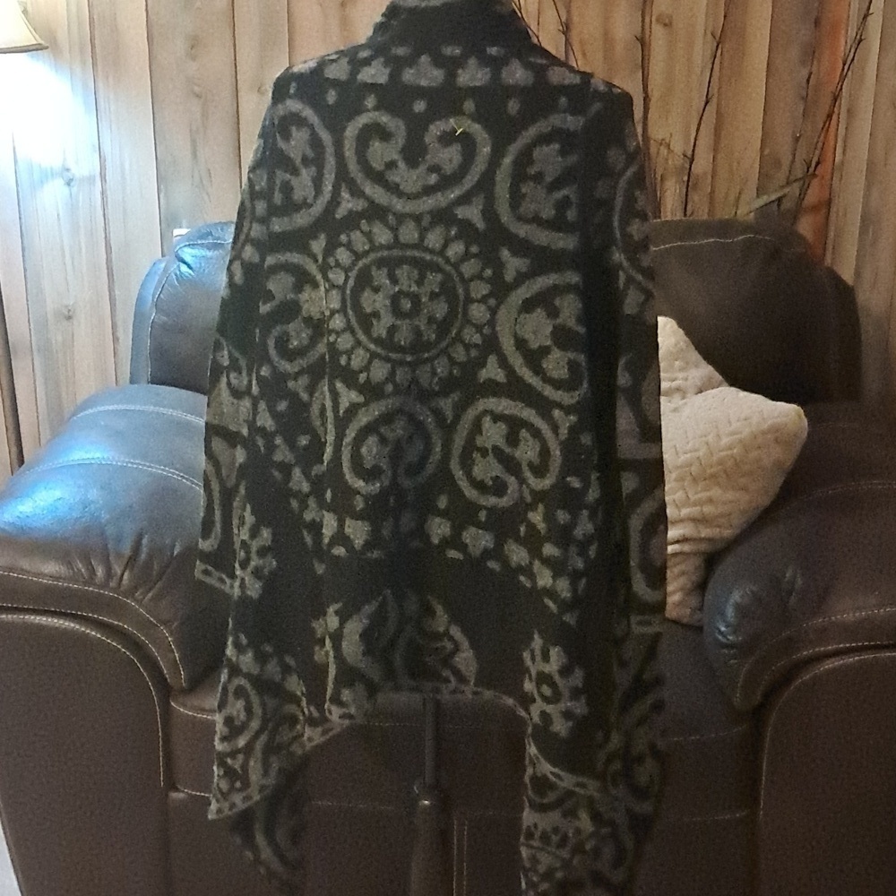 Adrienne Vittadini Wool Blend Cardigan Coat Cozy Soft Knit, Size L/XL - Picture 5 of 10